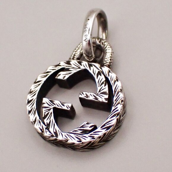 GUCCI Logo Interlocking G Chain Necklace AG925 Silver Italy 01YH654 - Picture 3 of 12